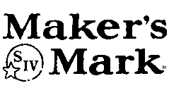 Maker's Mark logo featuring stylized text and a star symbol.