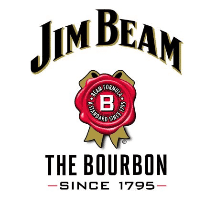 Jim Beam bourbon logo with red seal and "Since 1795" text.